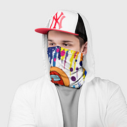 Бандана-труба Among us краски цветные с потёками, цвет: 3D-принт — фото 2