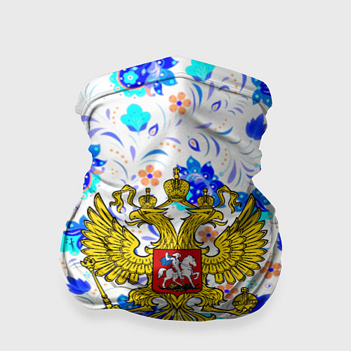 Бандана Герб РФ гжель / 3D-принт – фото 1