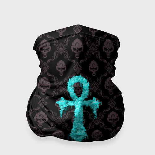 Бандана Череп крест - готический узор / 3D-принт – фото 1