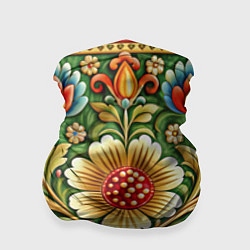 Бандана-труба Стиль советского ковра узоры и орнамент, цвет: 3D-принт