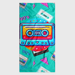 Бандана-труба Кассеты и надпись 90s, цвет: 3D-принт — фото 2