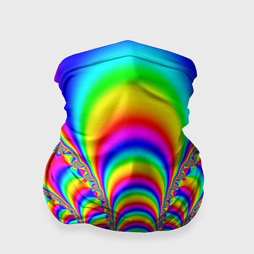 Бандана Оптические иллюзии волны неон / 3D-принт – фото 1