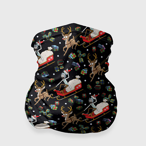 Бандана Рик и Морти сани с оленем - Christmas / 3D-принт – фото 1
