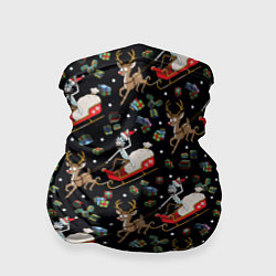 Бандана-труба Рик и Морти сани с оленем - Christmas, цвет: 3D-принт