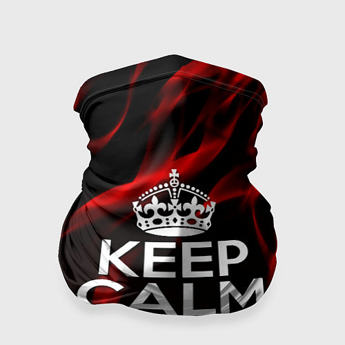 Бандана Keep calm flame red / 3D-принт – фото 1