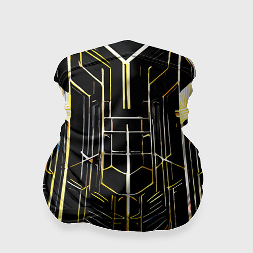 Бандана Gold lines on a black background / 3D-принт – фото 1