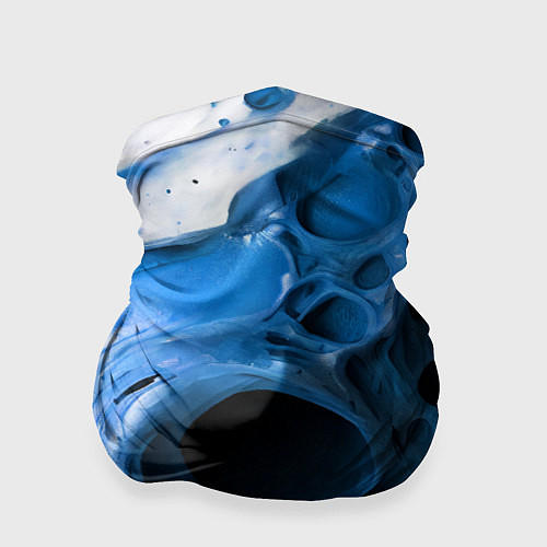 Бандана Сине-белая абстрактная структура / 3D-принт – фото 1