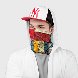 Бандана-труба Пэчворк из ярких тканей, цвет: 3D-принт — фото 2