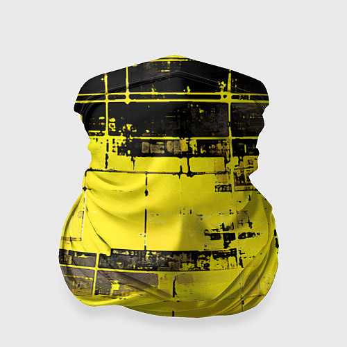 Бандана Чёрно-жёлтый техно-паттерн / 3D-принт – фото 1