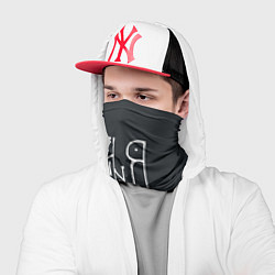 Бандана-труба Таня - белая надпись вязью, цвет: 3D-принт — фото 2