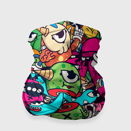 Бандана Color doodle monsters / 3D-принт – фото 1