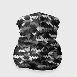 Бандана-труба Серая пиксельная текстура, цвет: 3D-принт