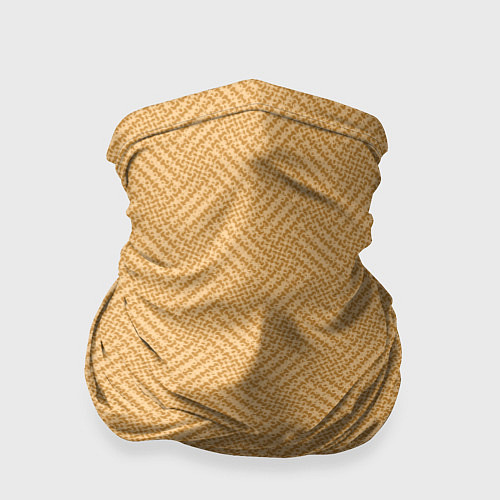 Бандана Песочный жёлто-бежевый однотонный текстура лоскуты / 3D-принт – фото 1