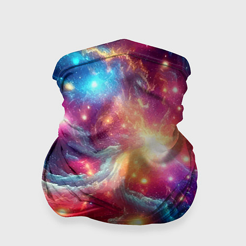 Бандана Colorfull neon space clouds - ai art fantasy / 3D-принт – фото 1