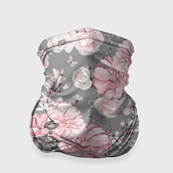 Бандана Розовые розы на сером