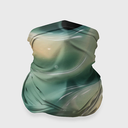 Бандана Лазурная слизь на черном текстура / 3D-принт – фото 1