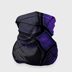 Бандана-труба Черно-фиолетовые плиты объемные, цвет: 3D-принт
