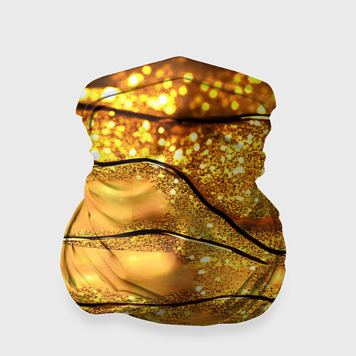 Бандана Золотая текстура с блестками / 3D-принт – фото 1