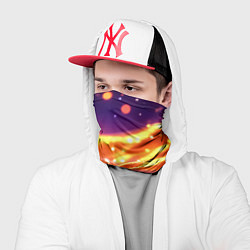 Бандана-труба Золотая волнистая текстура, цвет: 3D-принт — фото 2