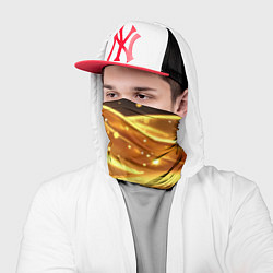 Бандана-труба Золотая ткань с блестками, цвет: 3D-принт — фото 2