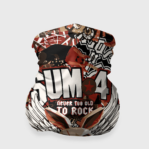 Бандана Sum 41 на фоне кролика и гитар / 3D-принт – фото 1