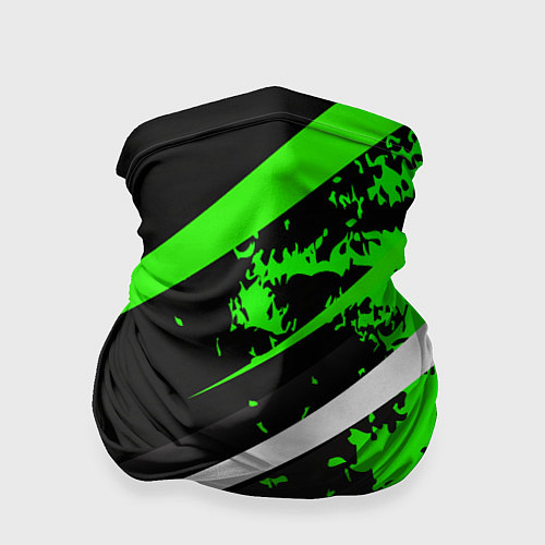 Бандана Color black and green / 3D-принт – фото 1