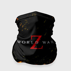 Бандана-труба World war z огненные краски, цвет: 3D-принт