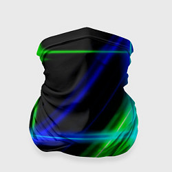 Бандана-труба Color blue black green, цвет: 3D-принт