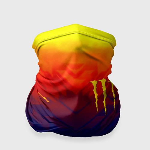 Бандана Monster energy geometry yellow / 3D-принт – фото 1