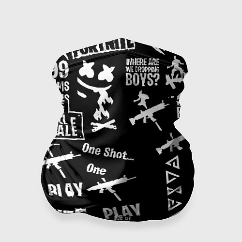 Бандана Черно белые логотипы игр / 3D-принт – фото 1