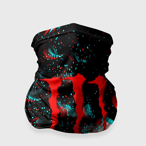 Бандана Monster energy огонь глитч / 3D-принт – фото 1