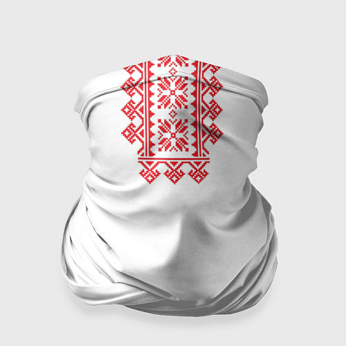 Бандана Славянский орнамент и узоры - вышиванка рубаха бел / 3D-принт – фото 1