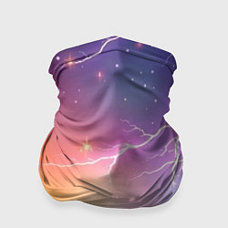 Бандана-труба Магический фон с молниями и звездами, цвет: 3D-принт