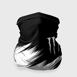 Бандана-труба Monster energy белые штрихи, цвет: 3D-принт