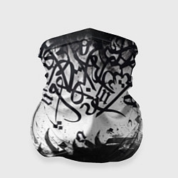 Бандана-труба Гранж каллиграфия, цвет: 3D-принт