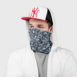 Бандана-труба Серо-голубой мелкий камень текстура, цвет: 3D-принт — фото 2