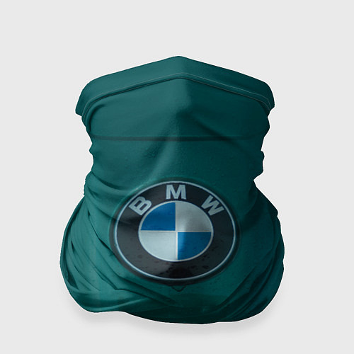 Бандана Логотип BMW на зелёном фоне / 3D-принт – фото 1