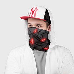 Бандана-труба Красная неоновая броня, цвет: 3D-принт — фото 2