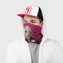 Бандана-труба Девушка с татуировкой в очках, цвет: 3D-принт — фото 2