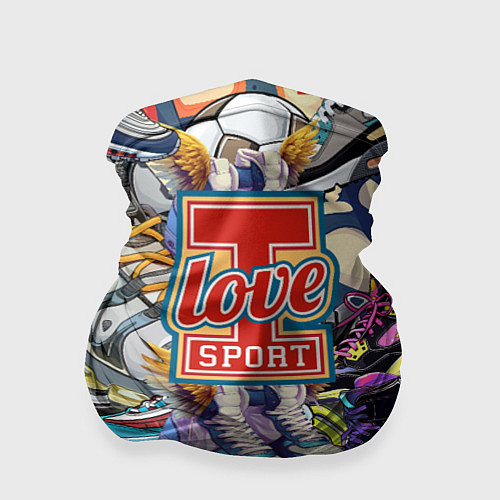 Бандана Я люблю спорт / 3D-принт – фото 1