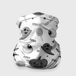 Бандана Halloween grey and white