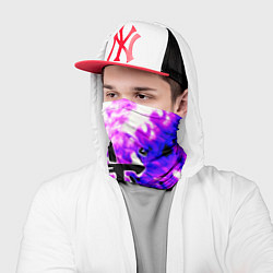 Бандана-труба Doom неоновый огонь лого, цвет: 3D-принт — фото 2