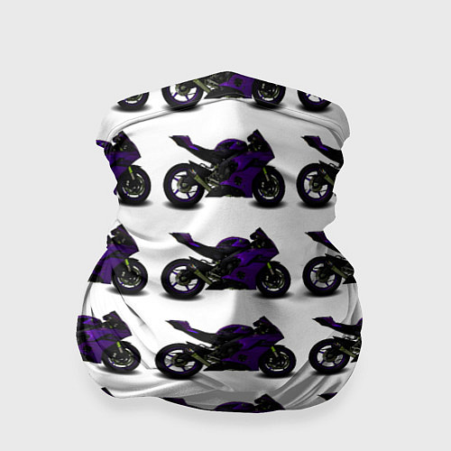 Бандана The motorcycle is dark purple / 3D-принт – фото 1