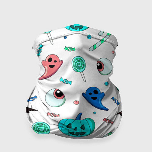 Бандана Halloween light blue pumpkin / 3D-принт – фото 1