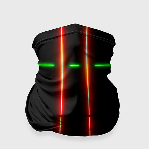 Бандана Neon green black red line / 3D-принт – фото 1