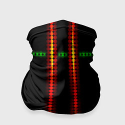 Бандана-труба Neon black green circles, цвет: 3D-принт