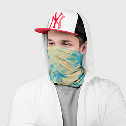 Бандана-труба Palm light blue beige, цвет: 3D-принт — фото 2