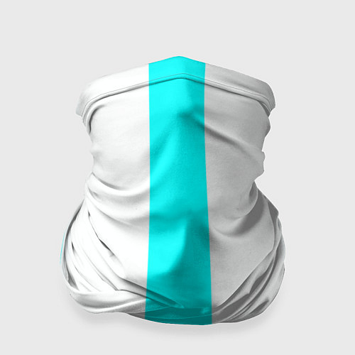 Бандана Color light blue white lines / 3D-принт – фото 1