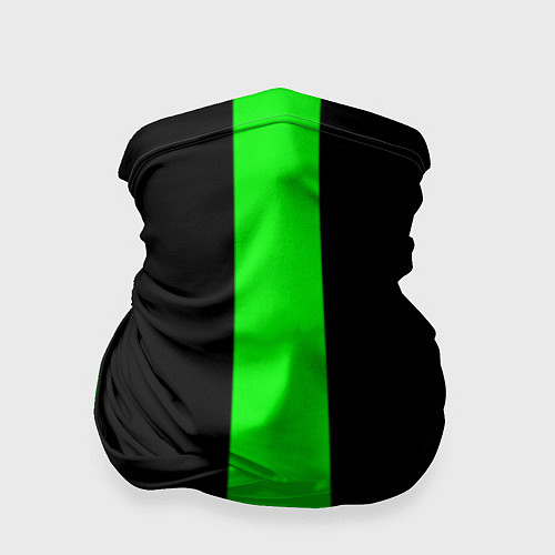 Бандана Color green black lines / 3D-принт – фото 1