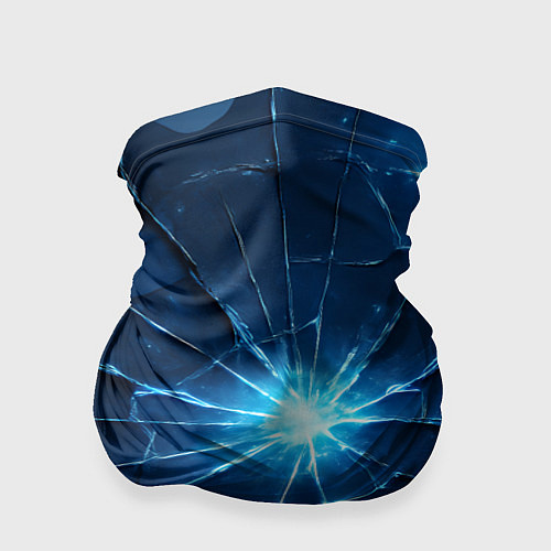 Бандана Синий камуфляж со вспышками / 3D-принт – фото 1